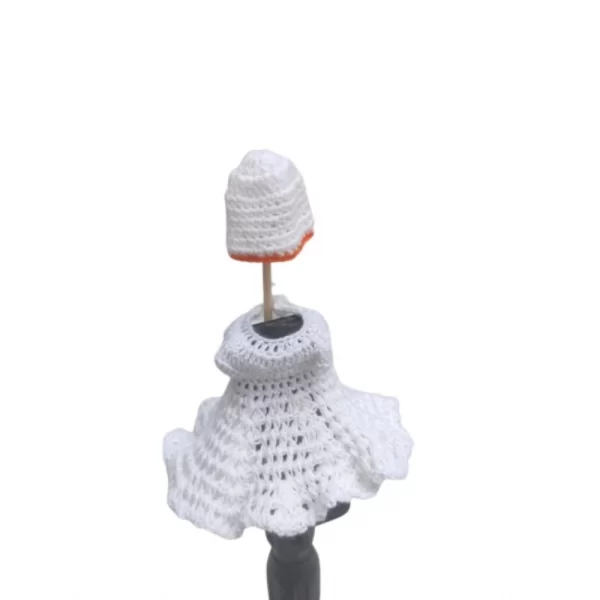 Generic Laddu Gopal Tharad Dress Size: 0 To 6 (White)