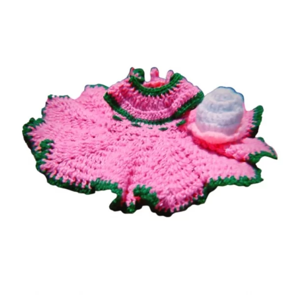 Generic Laddu Gopal Tharad Dress Size: 0 To 6 (Light Pink) - Image 2
