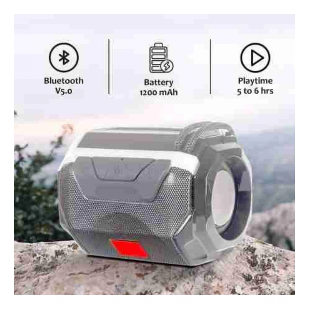 Generic Plastic Rubber Wireless A005 Bluetooth Speaker (Grey) - Image 3