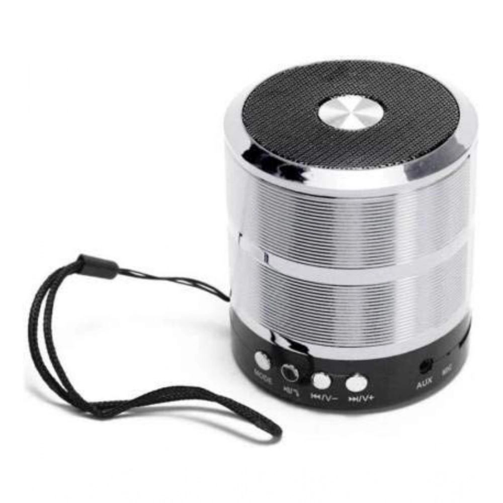 Generic Plastic Rubber Wireless WS887 Bluetooth Speaker (Silver) - Image 3