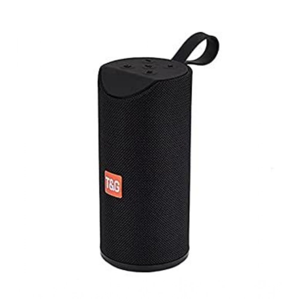Generic Plastic Rubber Wireless TG113 Bluetooth Speaker (Black)