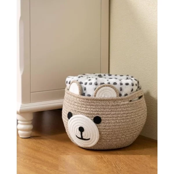Generic Cotton Bear Shaped Storage Baskets Pack of 1 (Mix) - Image 2