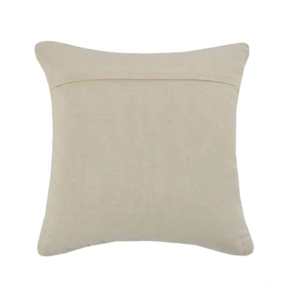 Generic Cotton Diamond Handcrafted Pit Loom Cushion Cover 16x16 Inch Pack of 2 (Grey Cream) - Image 2