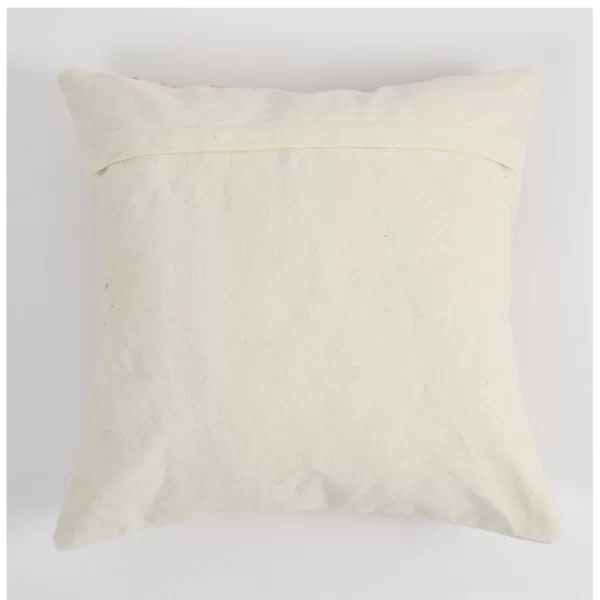 Generic Cotton Tufted Cushion Pillow Cover 16x16 Inch Pack of 2 (Ranibow) - Image 2