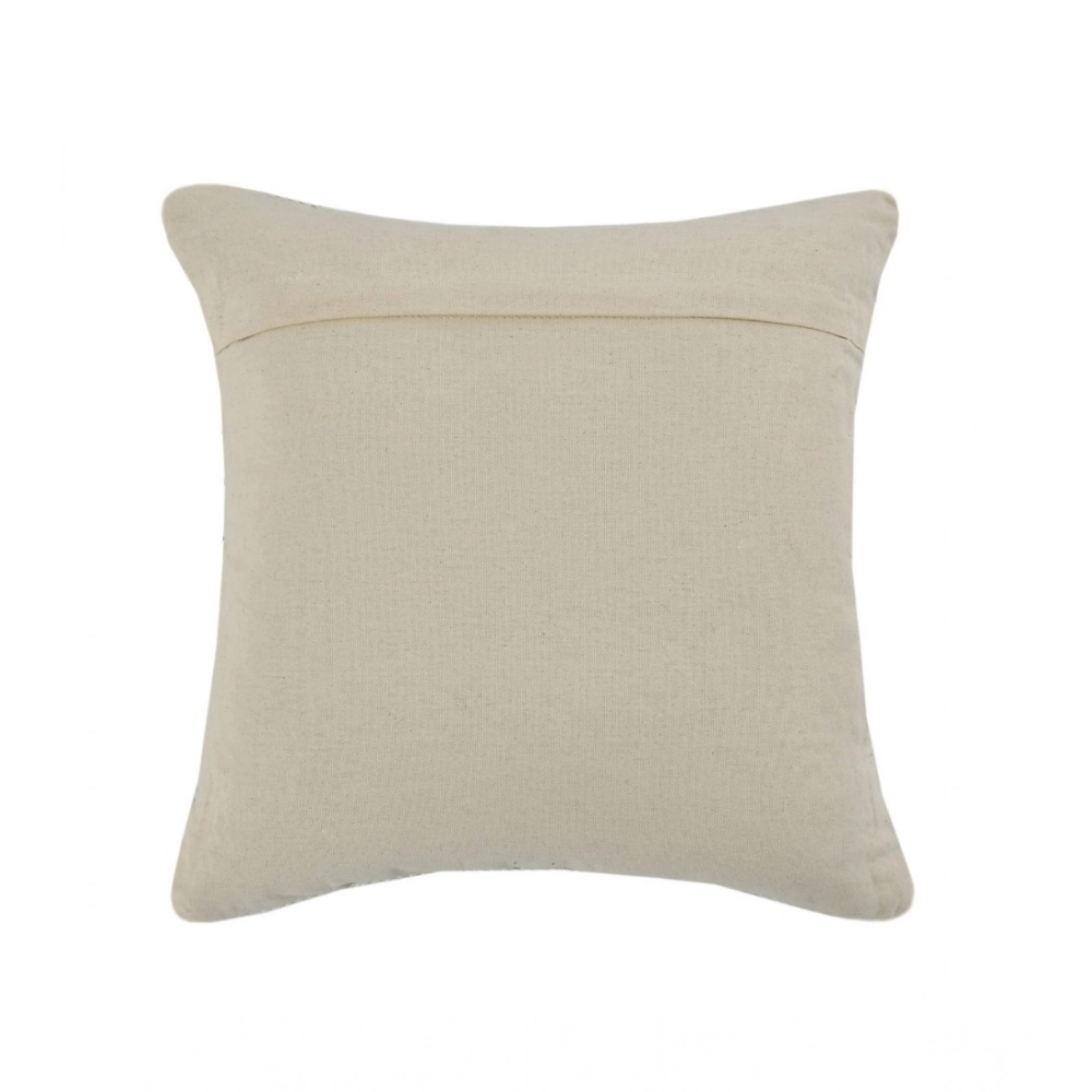 Generic Cotton Handcrafted Pit Loom Cushion Cover 16x16 Inch Pack of 2 (Red Cream) - Image 2